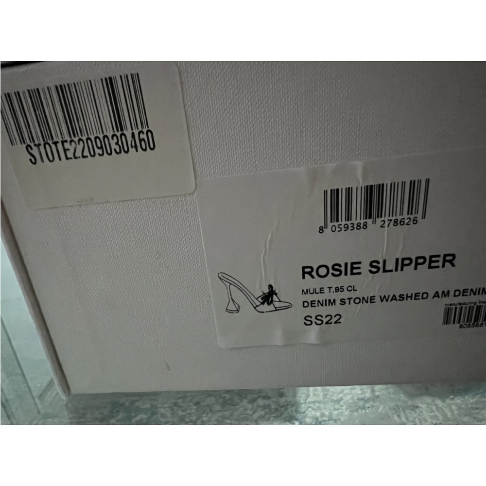 Amina Muaddi Rosie Denim Mules - Size 40
Brand new in Box - Picture 4 of 8